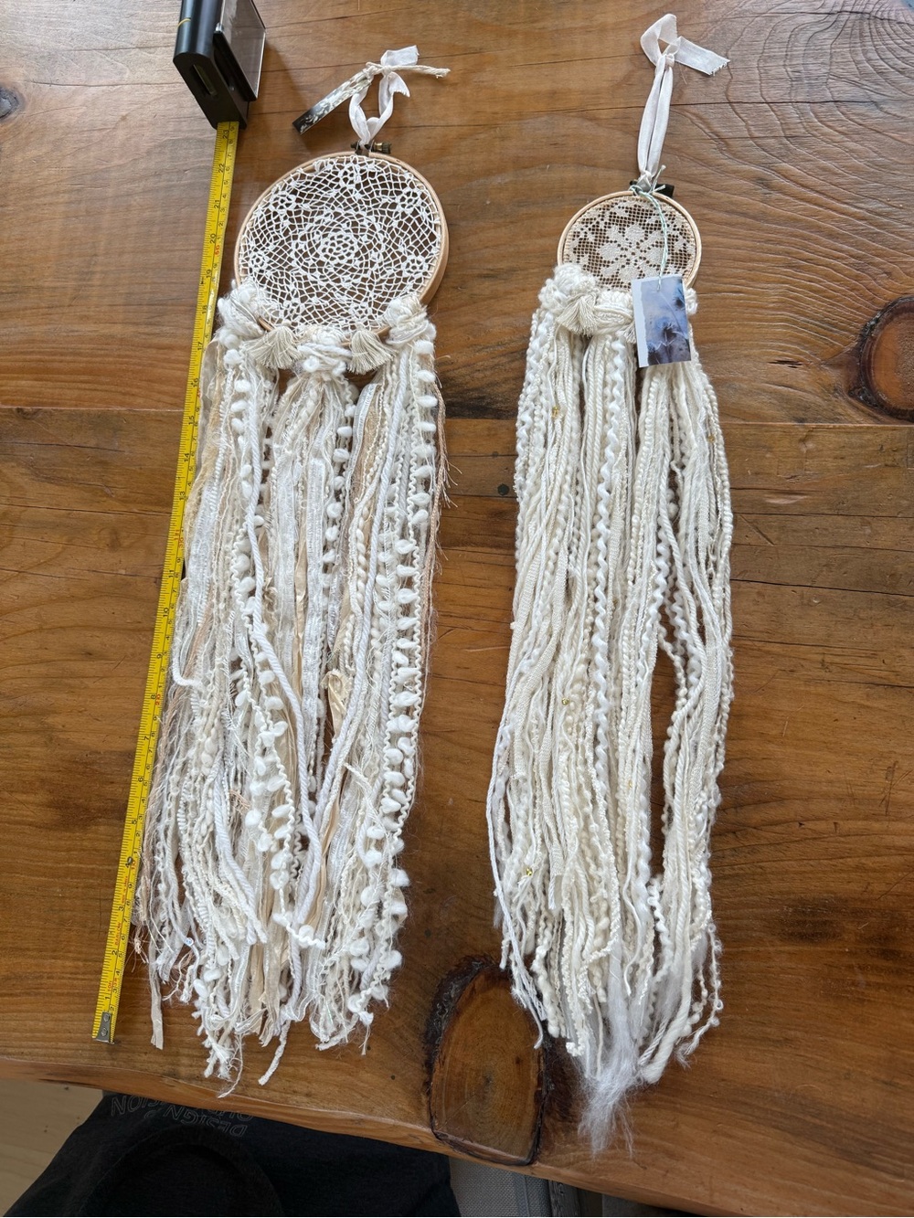 TwoBoho Cream Macramé Wall Hanging Dreamcatchers - Decorative Home Accent